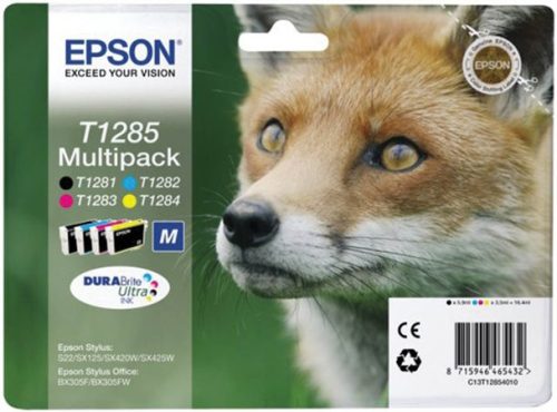 Tintapatron Epson T1285 multipack (Bk, C, M, Y)