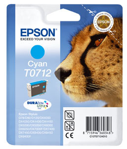 Tintapatron Epson T0712 kék